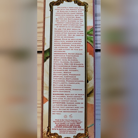 NWOT Royal Apothic Field Poppy hand creme 3.3 oz new and sealed - Picture 3 of 4